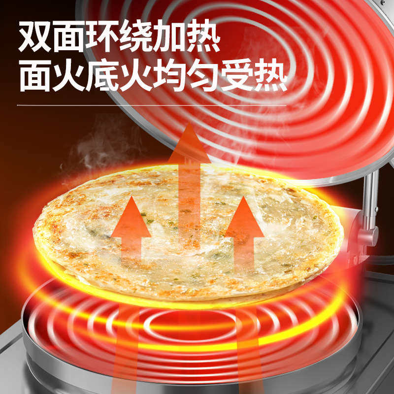 粤华商用1680型悬浮大饼机煎饼机特大电饼铛双面加热酱香饼烙饼锅