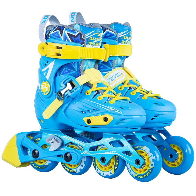 动感儿童可调伸缩轮滑鞋全套装男女溜冰鞋初学者休闲平花鞋可锁轮