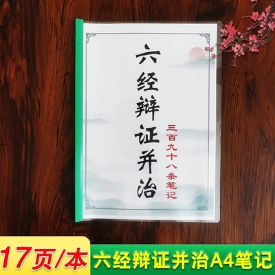 六经辩证并治398条笔记 全17页/本 中医笔记 高清A4笔记本