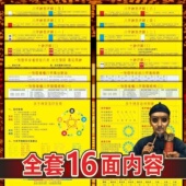 易学四柱学习资料职业婚姻健康天干地支六亲关系身强身弱学习卡