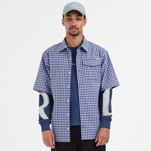Last Resort AB BASE SS Shirt春秋男士休闲纯棉短袖衬衫格子衬衣