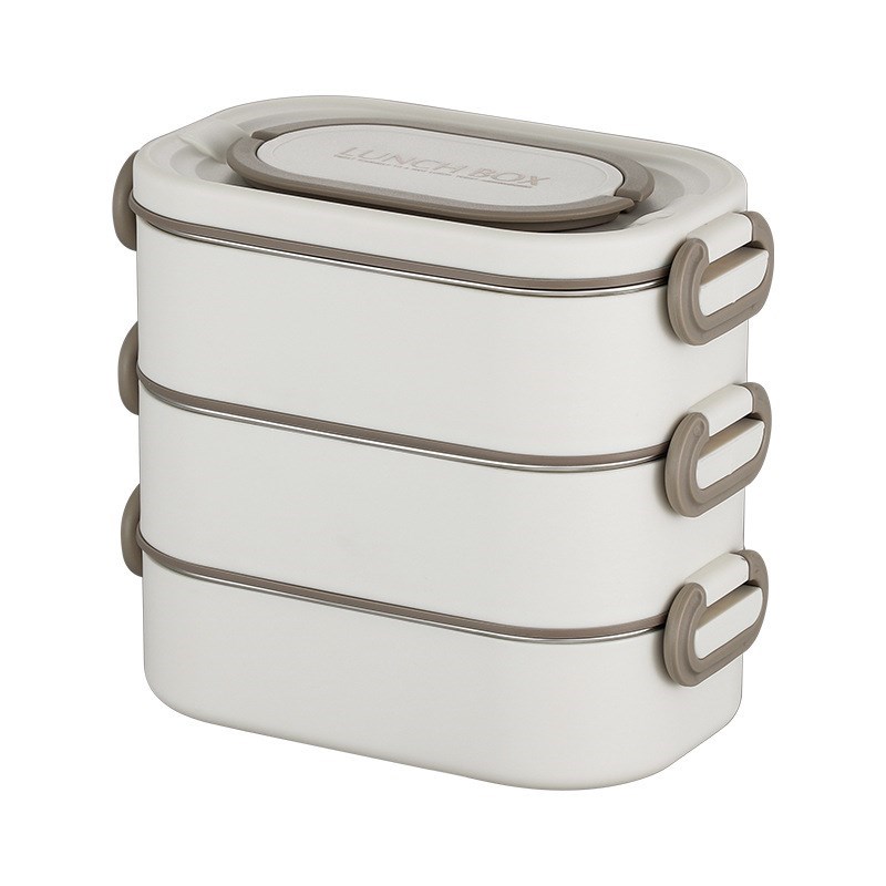 304不锈钢保温饭盒方形多层分格密封餐盒三层学生食堂上班族带饭