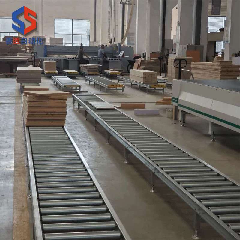 定制无动力滚筒线地滚线地辊板材存放输送板式家具生产配套输送线