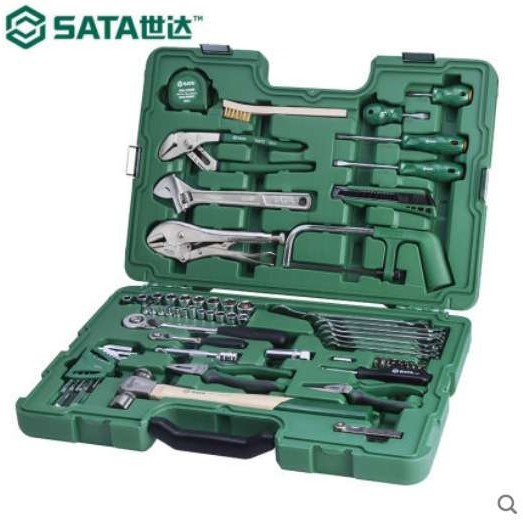 世达工具套装76件机械设备维修组套家用物业工具箱09517