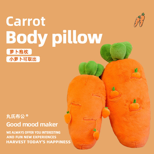 丸氏布公胡萝卜抱枕公仔益智