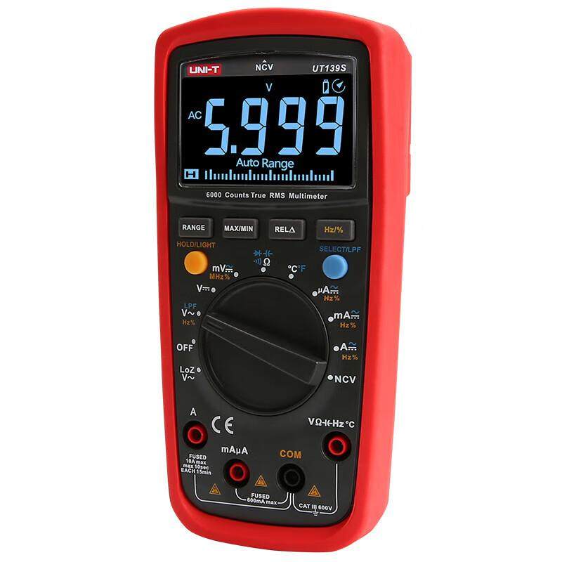 UNI-TUT139S数字万用表万能表真有效值带NCV功能大屏背光