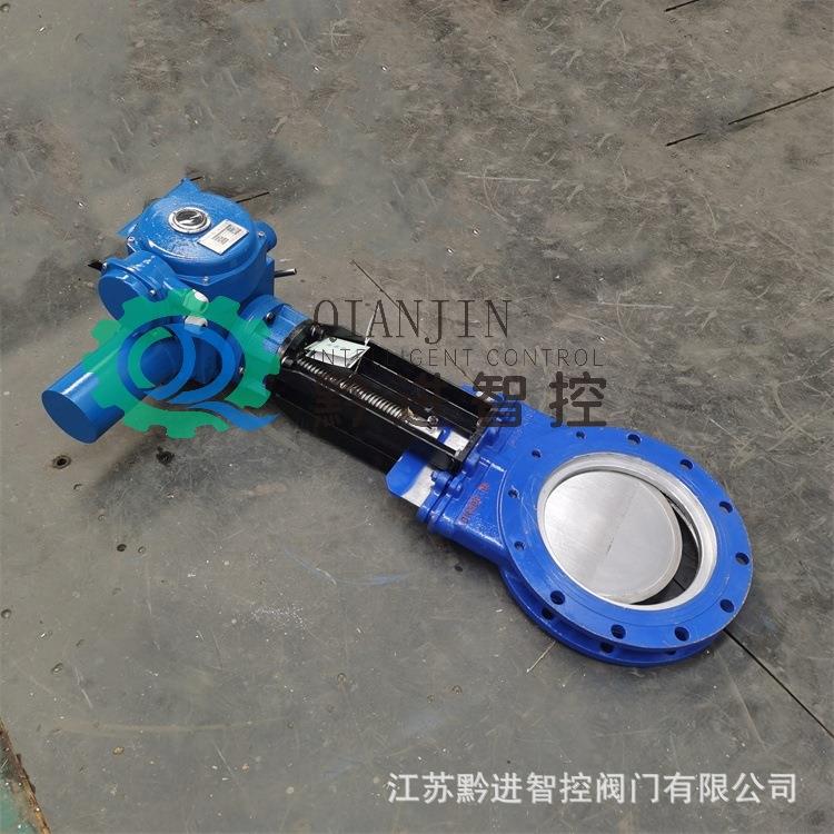 PZ97H-10CDN100电动刀闸阀80搭配DZW10多回转一体式电动执行器