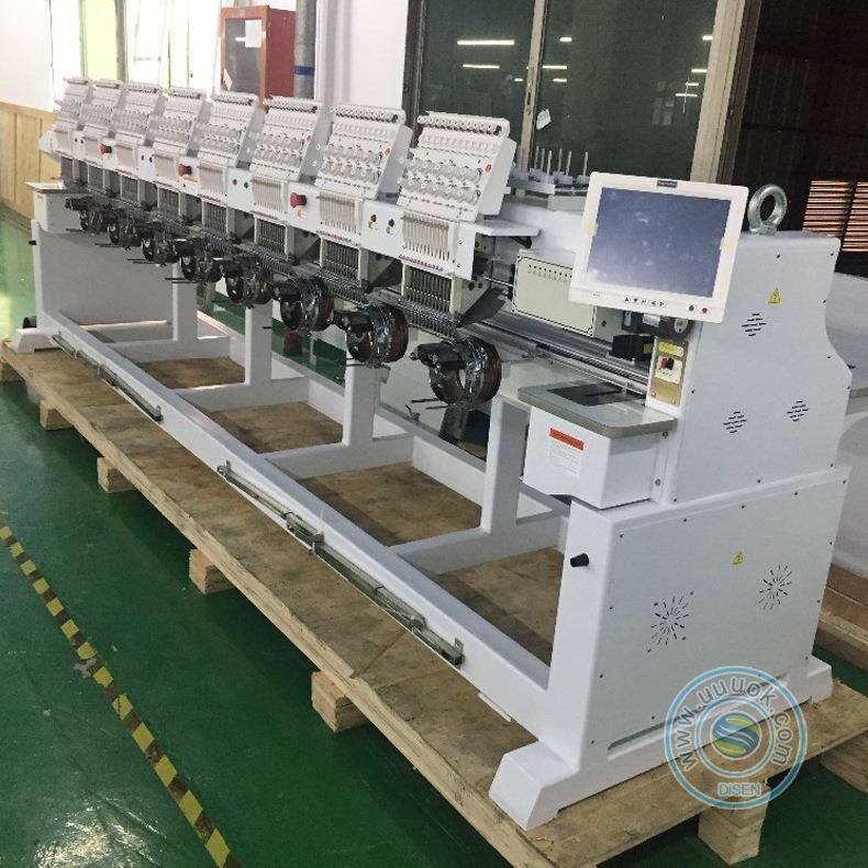 12针8头电脑帽绣机平绣机绣花机computerizedembroiderymachine