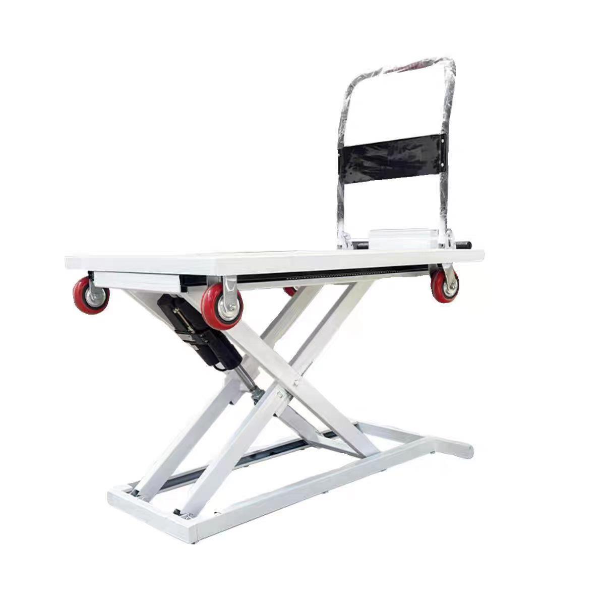 新款喜目雷克车电动液压升降平板车随车搬运车可折叠手推车升降平