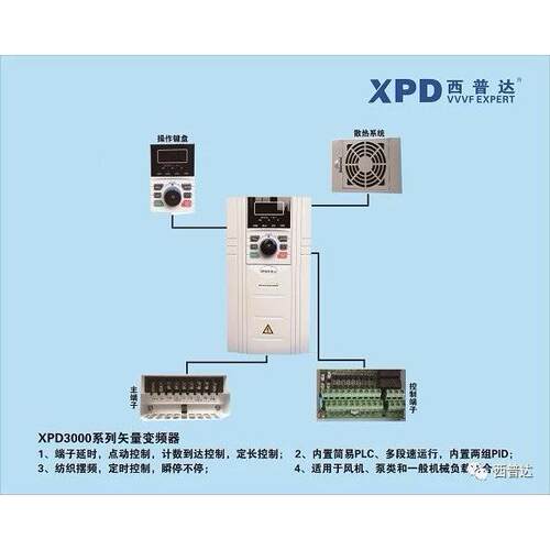 无锡厂家西普达变频器XPD3000-0R7G3/1R5P3 0.75KW变频器
