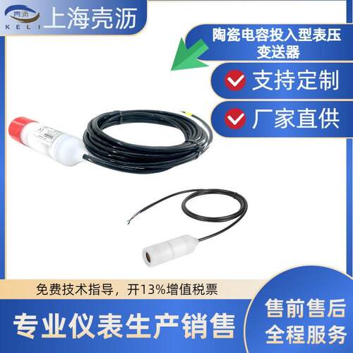 陶瓷电容投入型表压变送器防腐水位变送器海水化工厂污水处理KU43