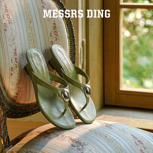 MESSRSDING绝美不累脚人字拖坡跟