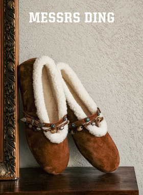 MD女鞋·初霁·复古玛丽珍鞋女2025新款毛毛鞋女外穿芭蕾鞋平底鞋