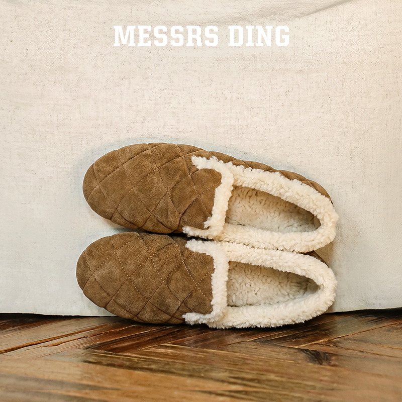 MESSRSDING毛绒乐福鞋女老钱风图片