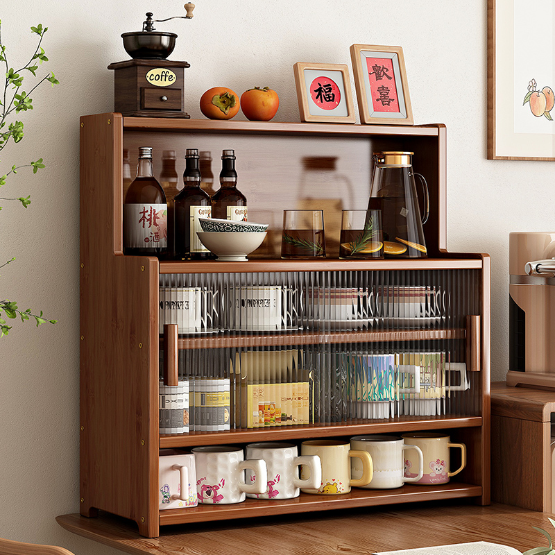 厨房置物架多层收纳架调料碗碟多功能储柜家用杯子咖啡杯收纳神器