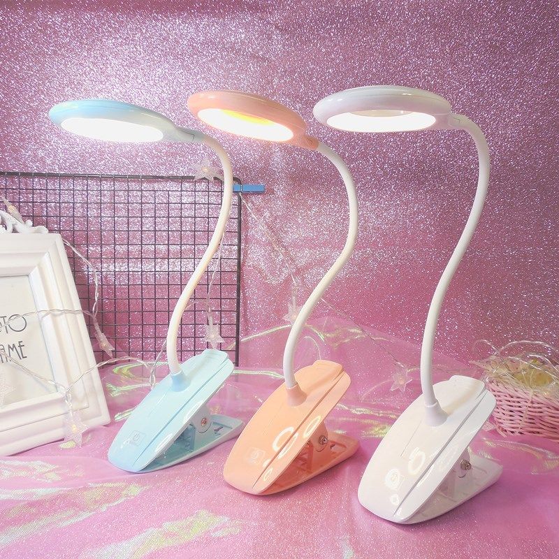 USB充电台灯夹子式宿舍床上书桌小台灯卧室床头灯学习阅读灯调光,家装灯饰光源,阅读台灯(护眼灯/写字灯),淘宝优惠券,粉丝福利购,淘宝优惠卷