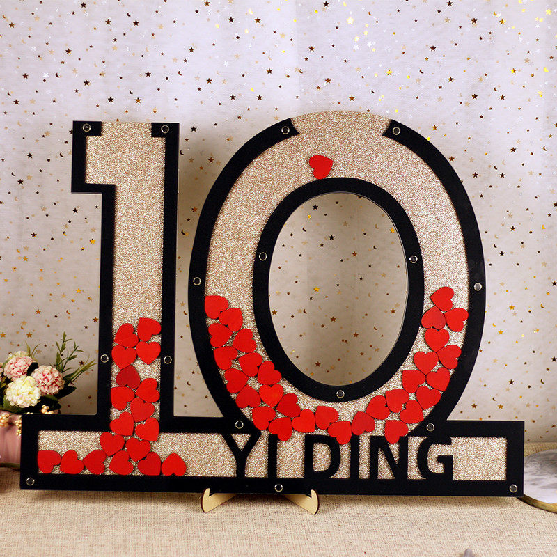 周年庆典木签到框创意结婚礼个性创意签到本墙爱心木片签到板道具,节庆用品/礼品,礼金簿/签名册,淘宝优惠券,粉丝福利购,淘宝优惠卷