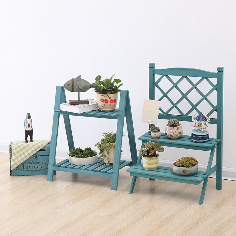 包邮简约两层实木多肉植物花架迷你飘窗阳台桌上榻榻米简易置物架