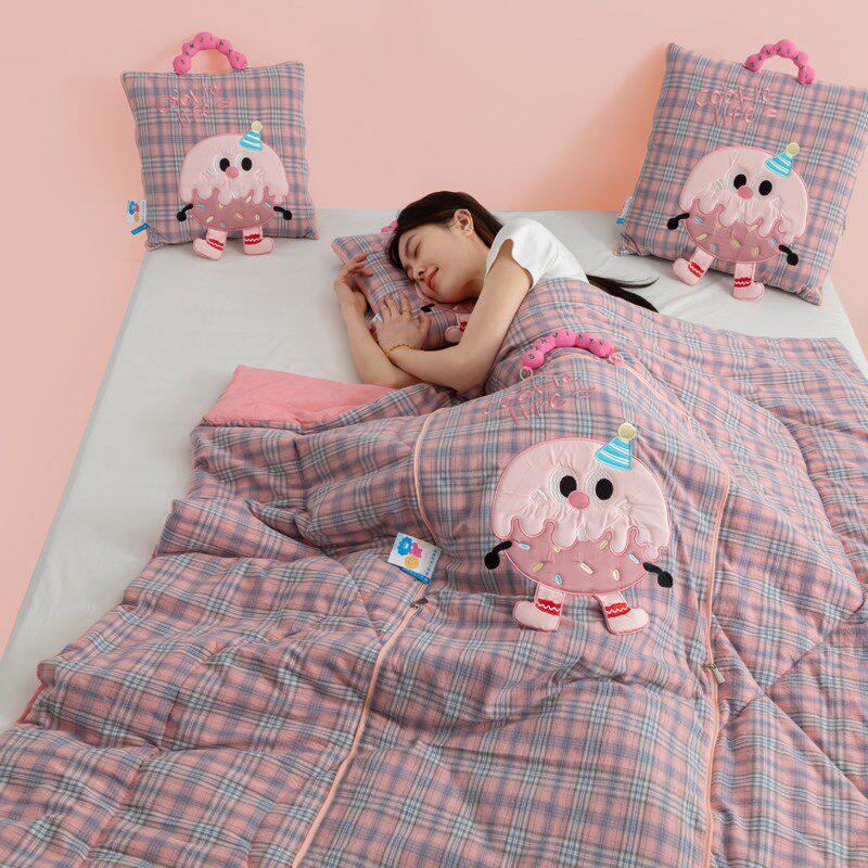 卡通全棉两用抱枕被汽车靠垫加厚加绒办公室沙发午睡可折叠空调被,居家布艺,抱枕被,淘宝优惠券,粉丝福利购,淘宝优惠卷