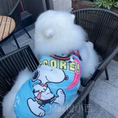 夏季 透气网格凉感宠物背心中大型狗狗防掉毛防晒衣弹力萨摩耶金毛