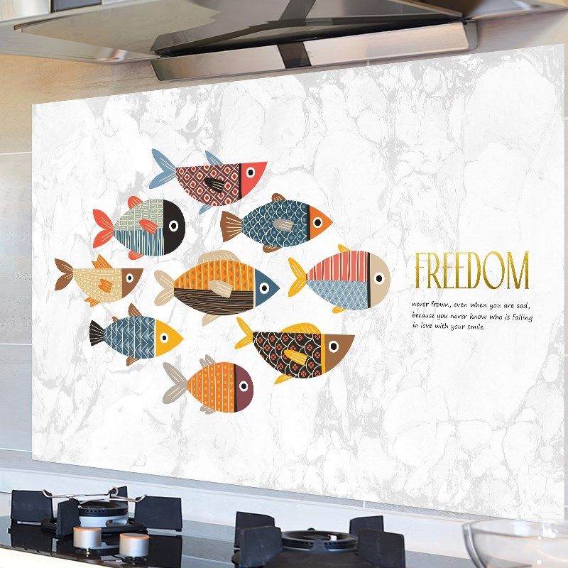 厨房防油贴纸防水耐高温自粘墙贴翻新遮丑墙纸油烟机灶台墙面贴膜,家居饰品,软装墙贴,淘宝优惠券,粉丝福利购,淘宝优惠卷