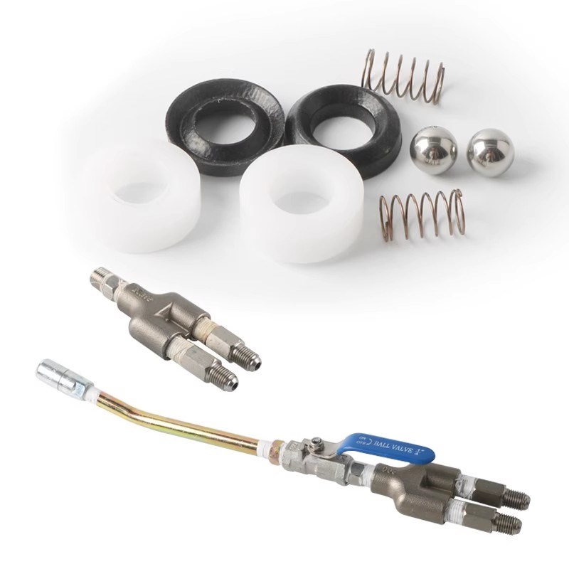 高压防水注浆机配件大全注浆钉枪头牛油头压力表高压管泵浦密封圈