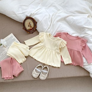 婴儿秋装女宝宝衣服超萌洋气两件套装上衣裤子休闲家居秋季一岁