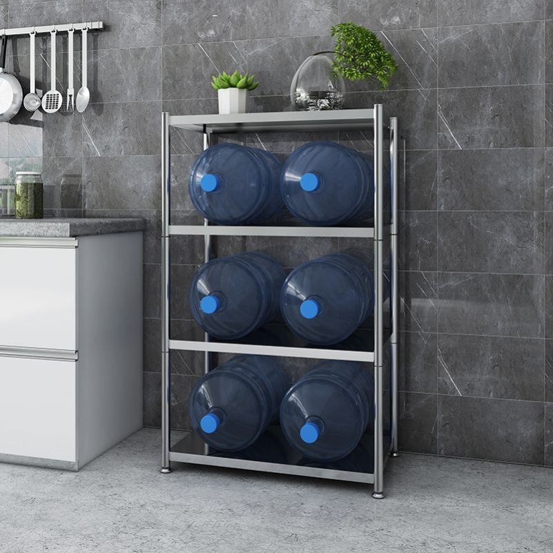 厨房不锈钢置物架收纳落地多层货架多功能微波炉收纳置物架层架子