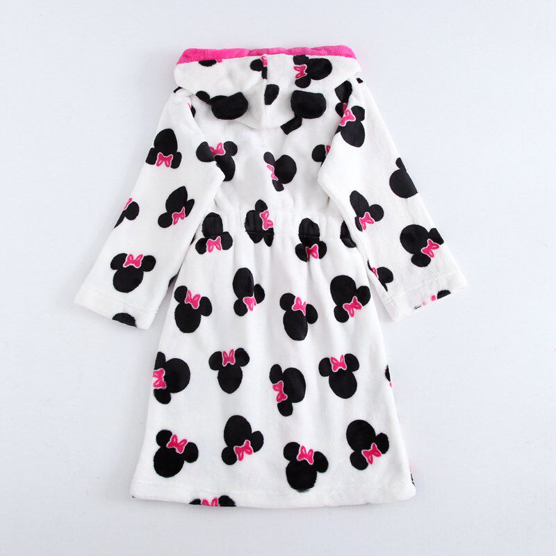 英国单女童粉色米小妮可爱甜美卡通连帽有耳朵睡袍浴袍披风蝴蝶结,童装/婴儿装/亲子装,家居袍/睡袍,淘宝优惠券,粉丝福利购,淘宝优惠卷
