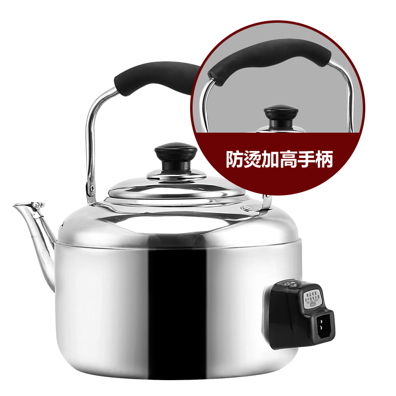 电热水壶大容量 家用不锈钢4L5L6L电水壶自动断电 烧水壶鸣笛
