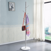 不锈钢北欧网红轻奢挂衣架落地卧室金属大理石衣帽架创意简易单杆