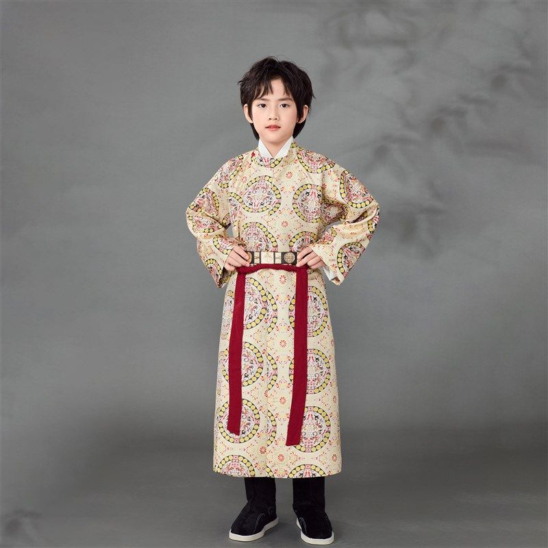 兴业堂25春季精品新款复原款唐圆领袍汉服男童表演服儿童古装中式,童装/婴儿装/亲子装,汉服,淘宝优惠券,粉丝福利购,淘宝优惠卷