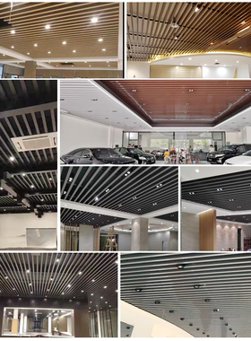 铝方通吊顶专用led双头10x20射灯方形木方通筒灯明装15*15斗胆灯