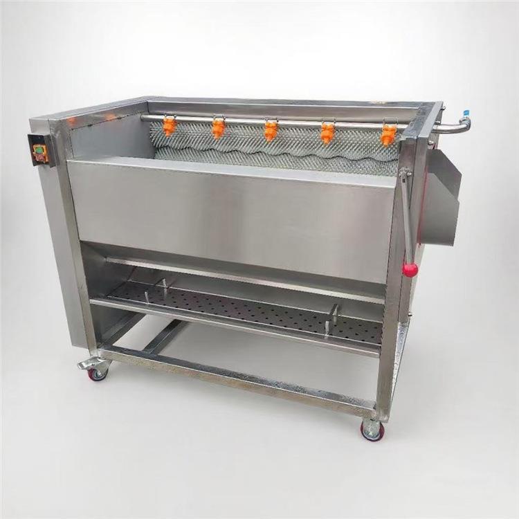 毛辊清洗机魔芋茭白毛刷去皮清洗机土豆嫩姜去泥机器丹参毛辊清洗