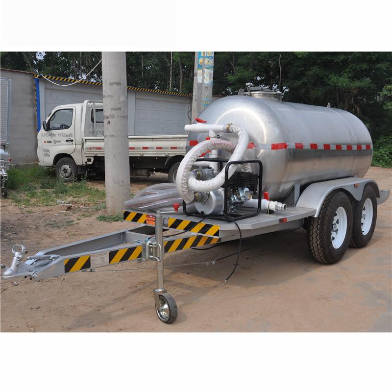 2吨水罐拖车04不锈钢水罐拖车饮用水罐车园林洒水罐车