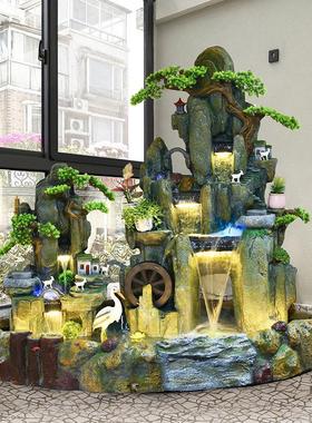 假山流水喷泉室内室外顶楼阳台庭院鱼池鱼缸瀑布造景山水景观摆件