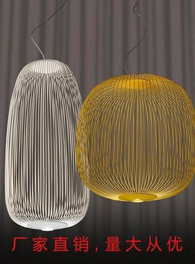 后现代Spokes铁艺鸟笼装饰吊灯设计师灯餐厅别墅吧台客厅卧室吊灯