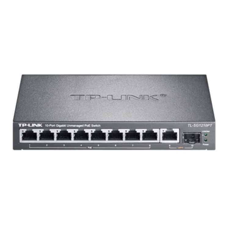 TP-LINK TL-SG1210PT全千兆8口POE供电交换机 大功率以太网交换机