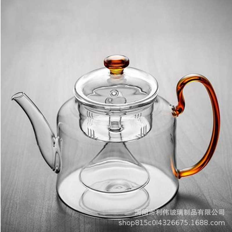 大容量全玻璃蒸茶壶 电陶炉煮茶器 加厚耐热玻璃煮茶壶烧水壶茶具