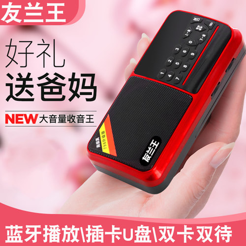 友兰王音响蓝牙音箱便携式户外音响小型迷你低音炮收音机老人专用