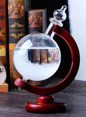 创意玻璃工艺品摆件地球仪旋转天气预报瓶风暴瓶情人节家居饰品