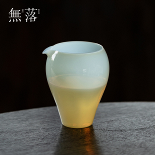 冰玉玻璃沐玉公道杯日式 无落 手作分茶器高端高硼硅茶海功夫茶具
