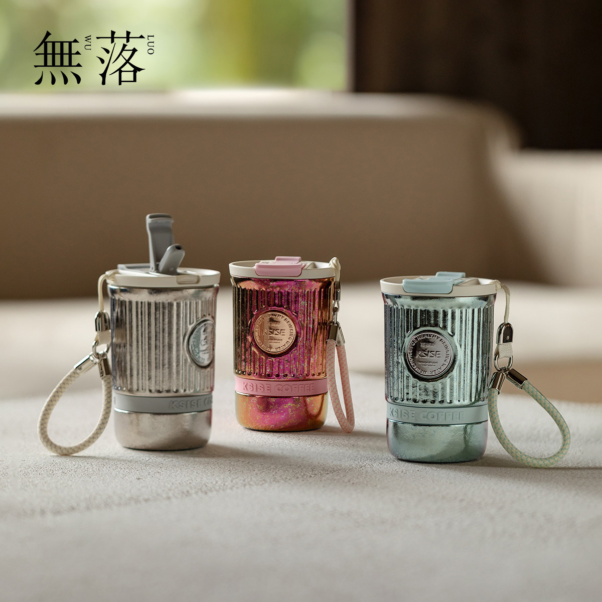 无落 纯钛潘多拉银保温杯女士高颜值咖啡杯办公车载闷茶泡茶水杯