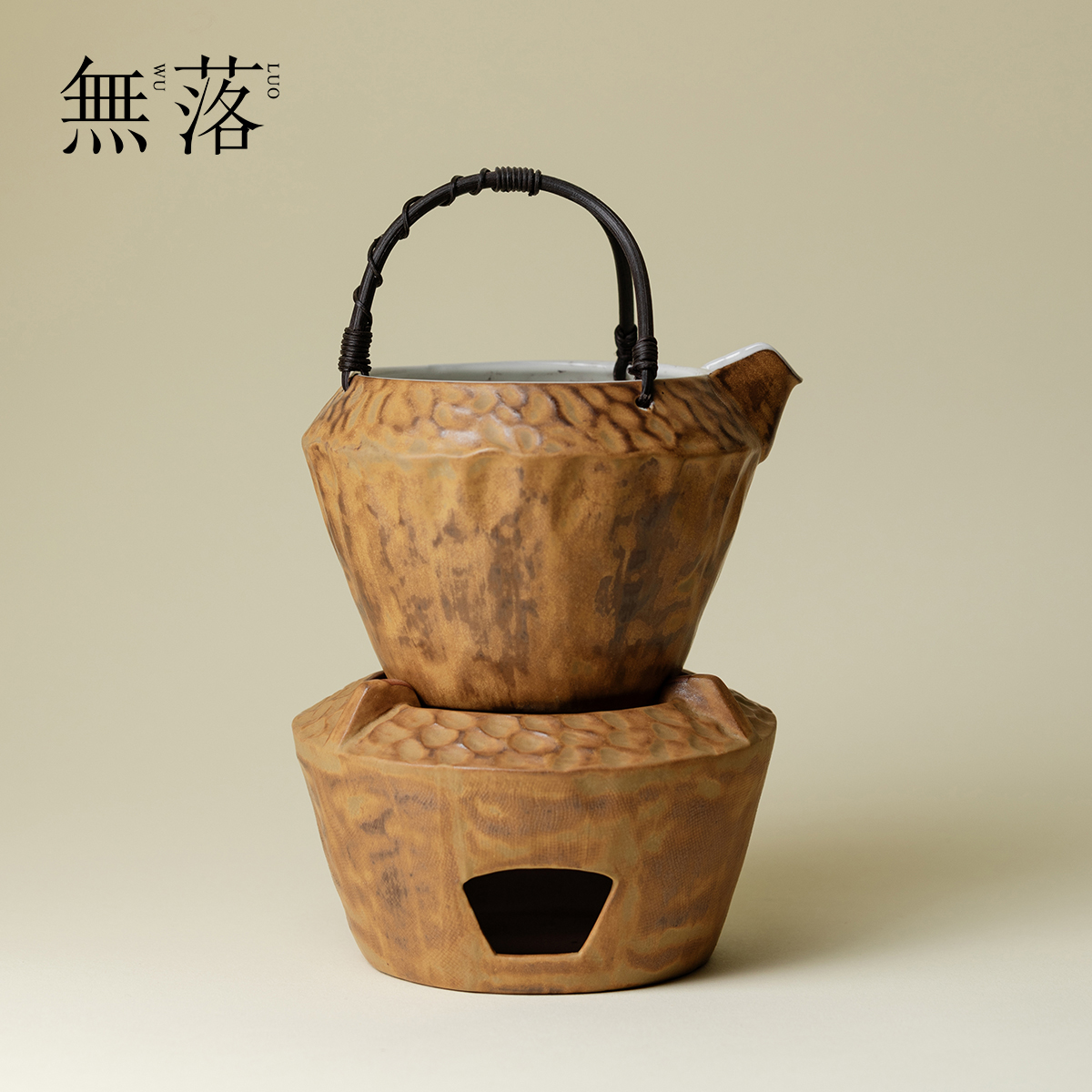 无落日式粗陶窑变暖茶温茶炉蜡烛温茶器酒精灯加热炉子底座小火炉