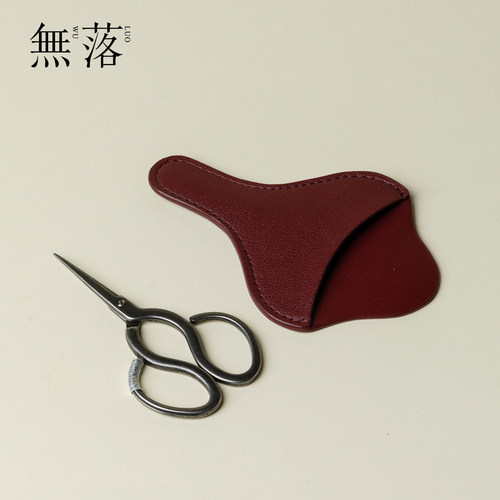 无落高档手工铁艺小茶剪皮革剪袋中国风复古茶艺剪家用高端茶剪刀