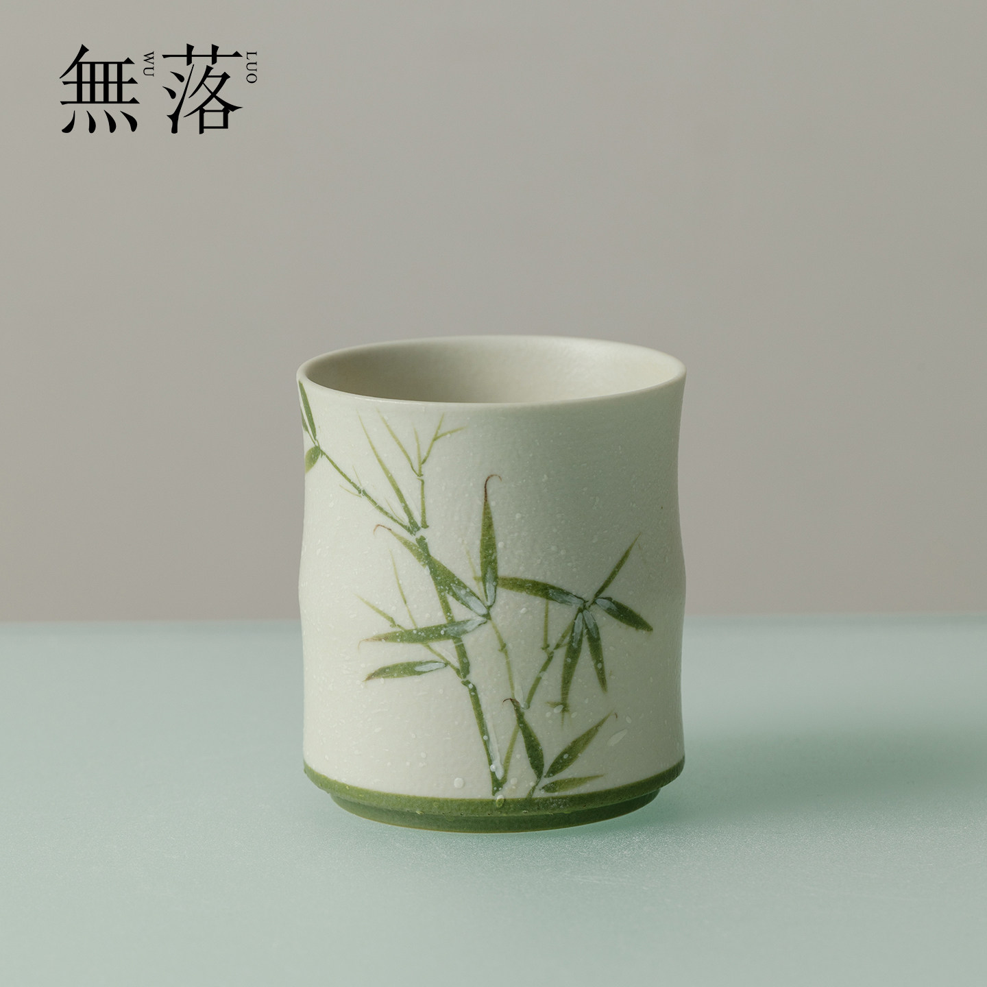 无落手绘青竹节陶瓷主人杯茶杯图片