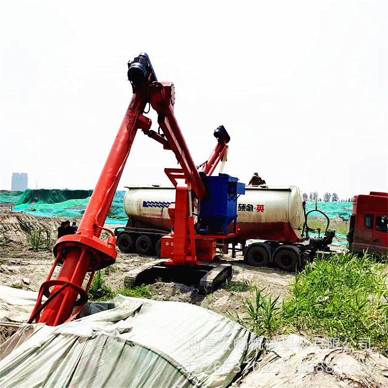 水泥粉螺旋式卸船机地库散灰螺旋装灰机蛟龙移动式粉煤灰装罐车机