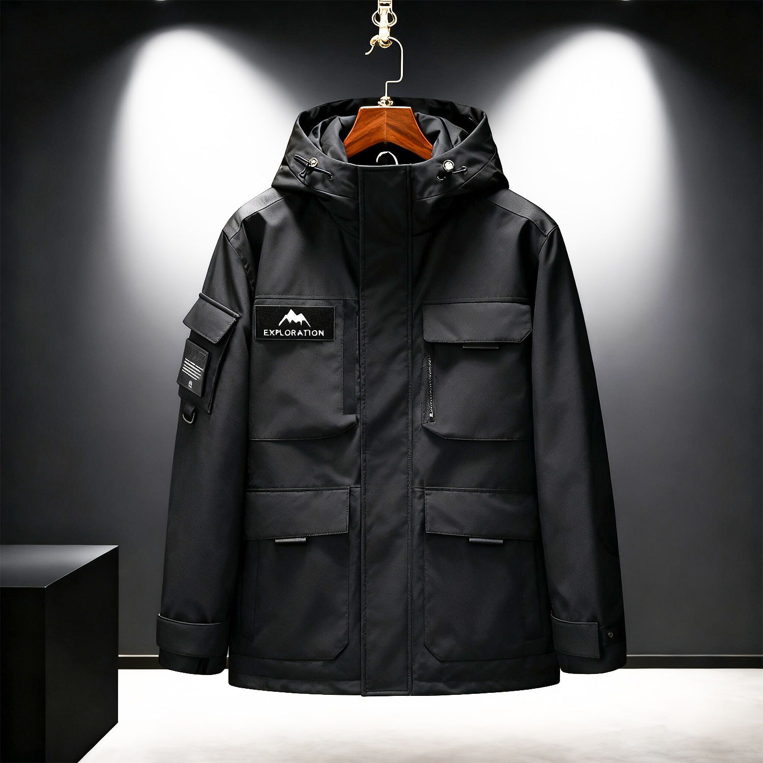 高品质鹅绒300克工装羽绒服男款