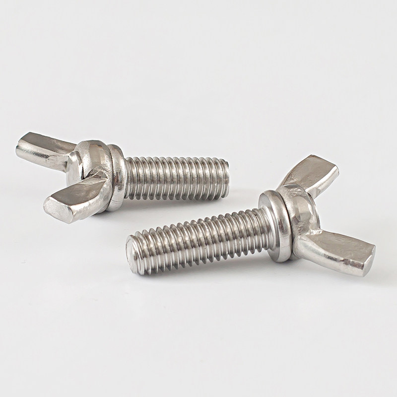 304不锈钢蝶形螺丝\蝴蝶羊角\元宝手拧\蝶型螺栓M3M4M5M6VM8M10M1