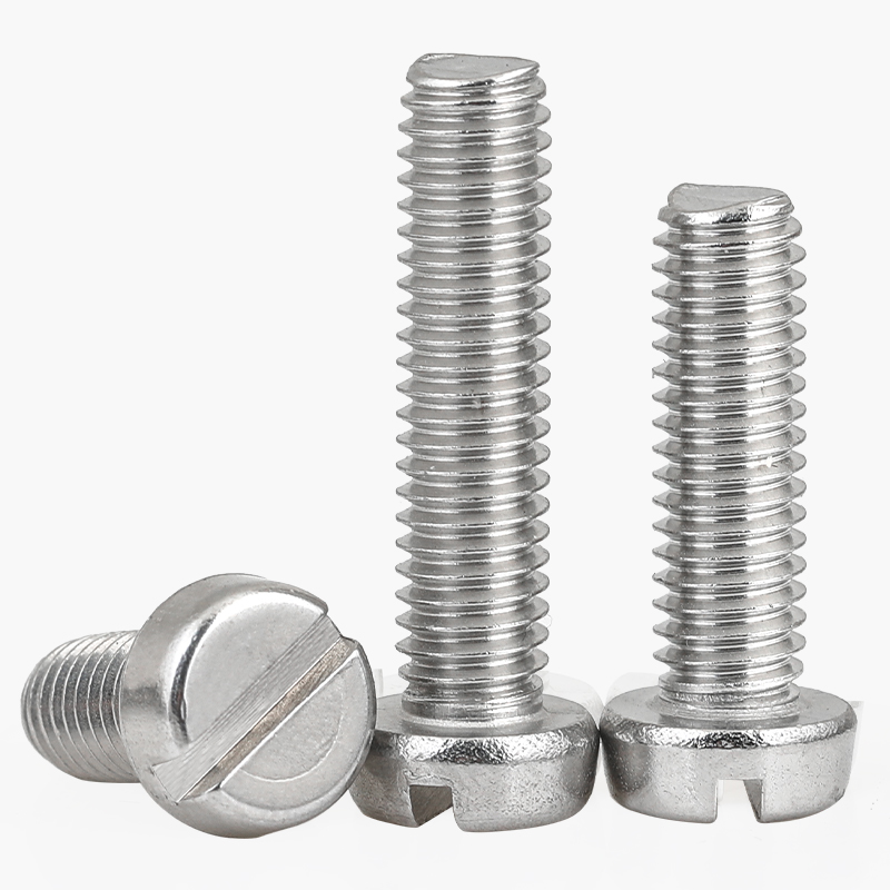 M1.6M2eM2.5M3M4mm 304不锈钢一字槽圆柱头螺钉 开槽一字螺丝GB65